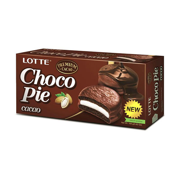 Пирожные Lotte, "Choco Pie", шоколад, глазурь, вес 168 г, Россия