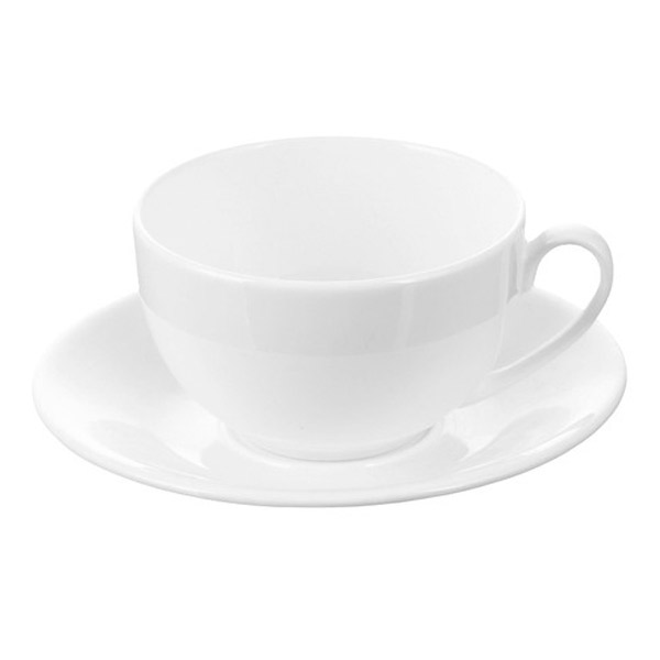 Кофейная пара Wilmax, "Fine Porcelain", фарфор, 180 мл, цвет белый, Великобритания