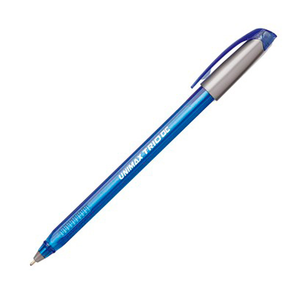 Ручка шариковая одноразовая Unimax, "Trio DC tinted", цвет чернил синий, толщина линии письма 0,5 мм, синий, Индия