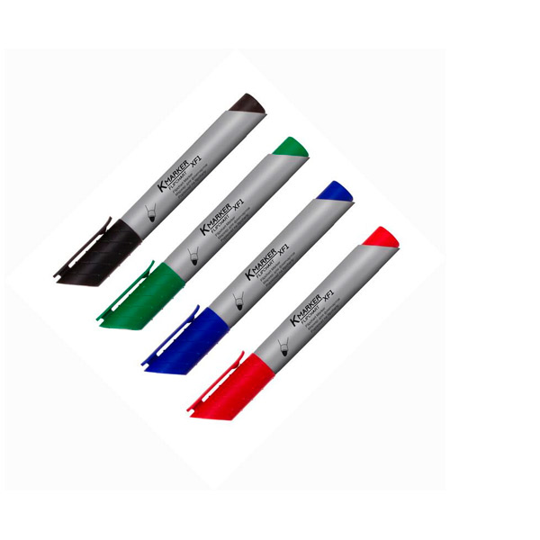 Набор маркеров для флипчарта Kores, XF1, комплект 4 шт., 4 цвета, круглые, толщина линии письма 3 мм, Чехия
