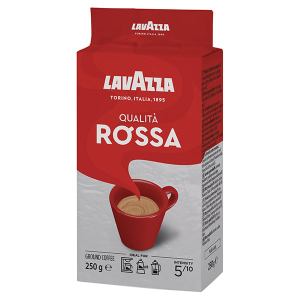 Кофе молотый Lavazza, "Rossa", вес 250 г, смесь арабики и робусты, Италия