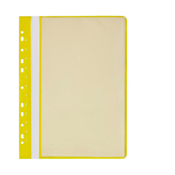 Демо-папка страниц 10, Attache, цвет желтый, с перфорацией, Россия