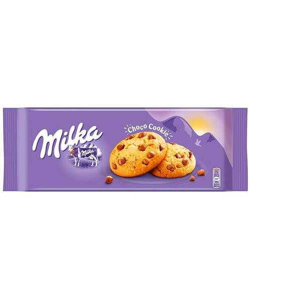 Печенье Milka, с кусочками молочного шоколада, сдобное, вес  168 г, Россия