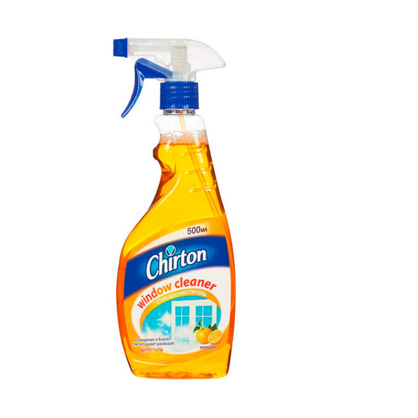 Средство для мытья стекол Chirton,  500 мл, антистатический эффект, распылитель, Россия
