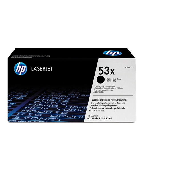 Картридж лазерный HP, Q7553X, оригинальный, цвет черный, для LJ P2014 / P201