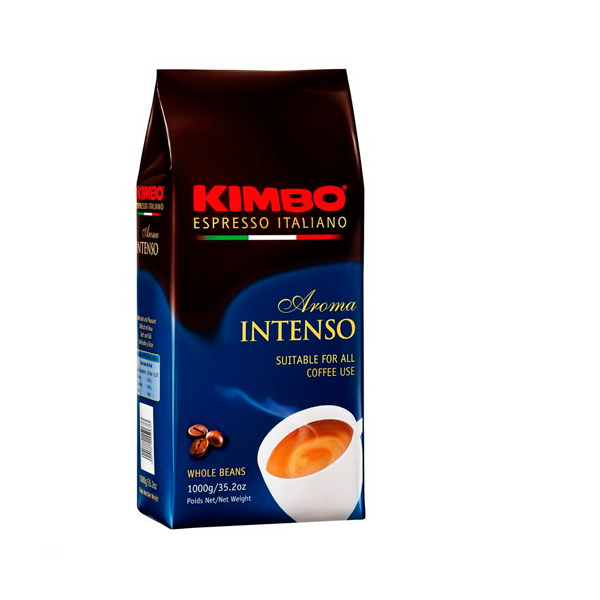 Кофе в зернах Kimbo, "Aroma Intenso", вес 1000 г, смесь арабики и робусты, Италия