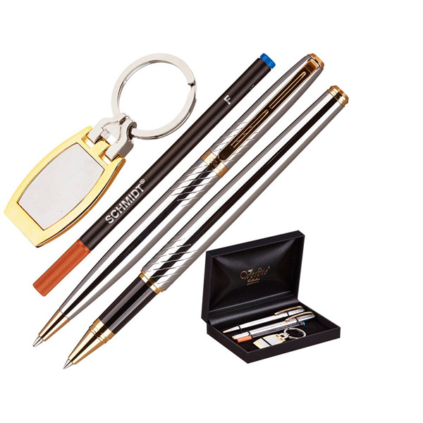 Подарочный набор Verdie, Ve-53, в комплекте: шариковая ручка, роллер, брелок, Китай