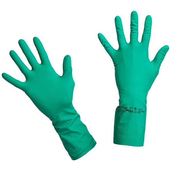 Перчатки нитриловые, многоразовые, Vileda Professional, универсальные, 102592, размер XL, цвет зеленый