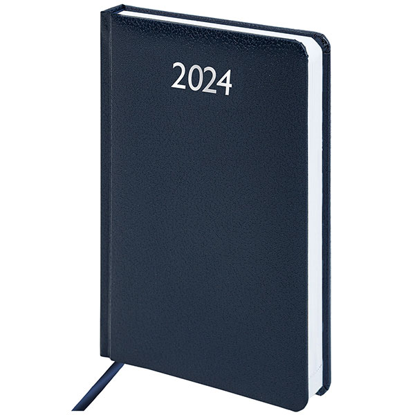 Ежедневник датированный 2024, A5, BRAUBERG, "Profile", 138*213 мм, 168 листов, синий, обложка балакрон