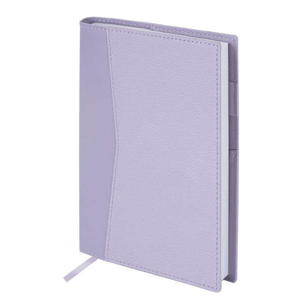 Ежедн. б/дат, В6, сиреневый, под кожу, BRAUBERG "Glam", 130х185мм, 160л, 116221