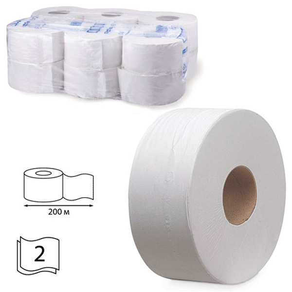 Туалетная бумага в рулонах, KIMBERLY-CLARK, "Scott", T1, T2, 2-сл, 12 рул*200 м, цвет натуральный, 8512