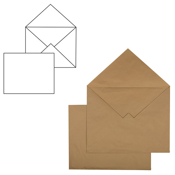 Почтовый конверт, C3+, 360*460 мм, крафт-бумага, цвет коричневый, без клея, в упаковке 500 шт., КУРТ, "KRAFT", 460ТК, Россия