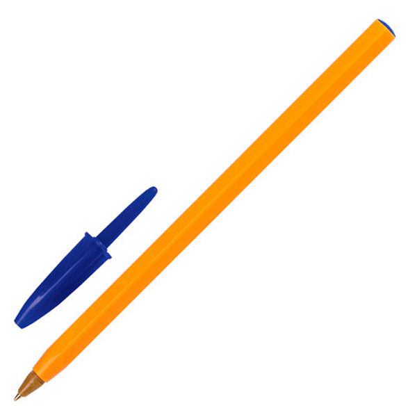 Ручка шариковая одноразовая BIC, "Orange", цвет чернил синий, толщина линии письма 0,35 мм, оранжевый, Франция