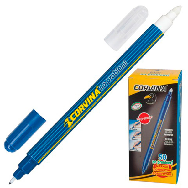 Капилярная ручка со стрираемыми чернилами Corvina, "No Problem", 41425, цвет чернил синий, толщина линии письма 0,5 мм