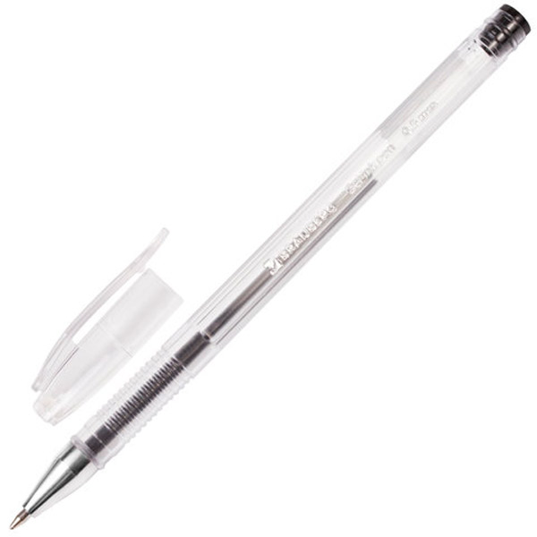 Ручка гелевая BRAUBERG, "Jet", цвет чернил черный, толщина линии письма 0,35 мм, Китай, 141018