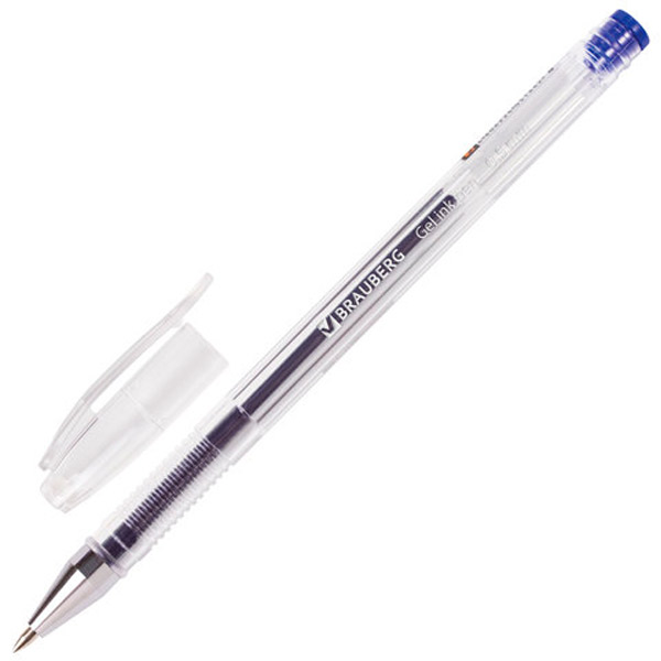 Ручка гелевая BRAUBERG, "Jet", цвет чернил синий, толщина линии письма 0,35 мм, Китай, 141019