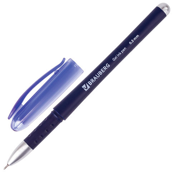 Ручка гелевая BRAUBERG, "Impulse", цвет чернил синий, толщина линии письма 0,35 мм, Китай, 141182