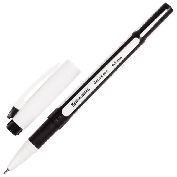 Ручка гелевая BRAUBERG, "Contract", цвет чернил черный, толщина линии письма 0,5 мм, Китай