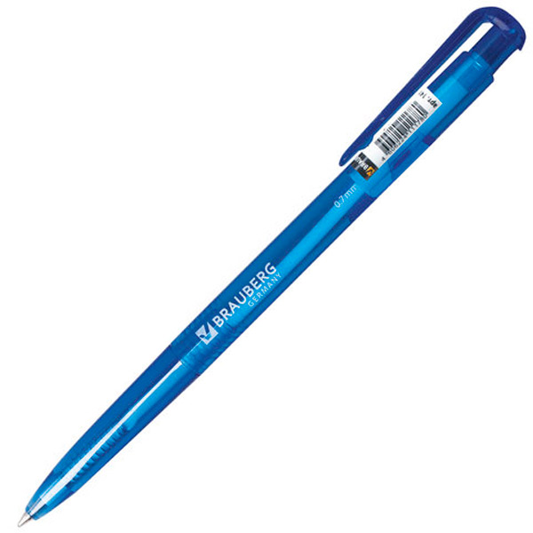 Ручка шариковая автоматическая BRAUBERG, "Dialog", цвет чернил синий, толщина линии письма 0,35 мм, синий, Китай