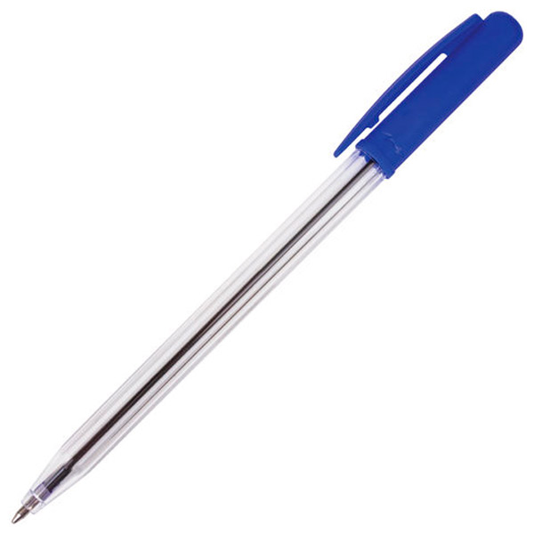 Ручка шариковая автоматическая STAFF, цвет чернил синий, толщина линии письма 0,4 мм, прозрачный, Китай