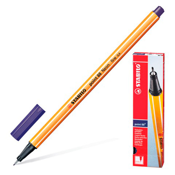 Капиллярная ручка Stabilo, "Point", цвет чернил синий, толщина линии письма 0,4 мм, Германия, 88/22