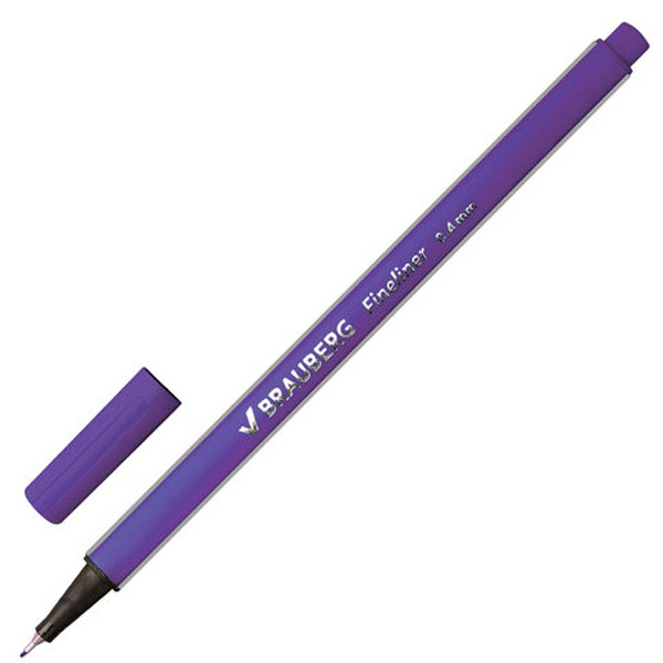 Капиллярная ручка BRAUBERG, "Aero", цвет чернил фиолетовый, толщина линии письма 0,4 мм, Китай