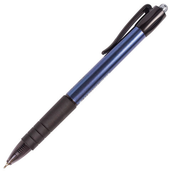 Ручка шариковая автоматическая BRAUBERG, "Trace", цвет чернил синий, толщина линии письма 0,35 мм, металлик, Китай