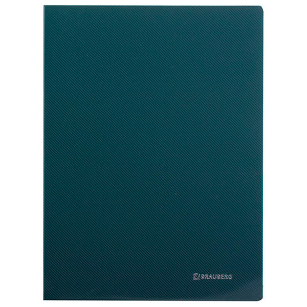 Папка с металлическим скоросшивателем, A4, плотность 600 мкм, BRAUBERG, цвет темно-зеленый, Россия