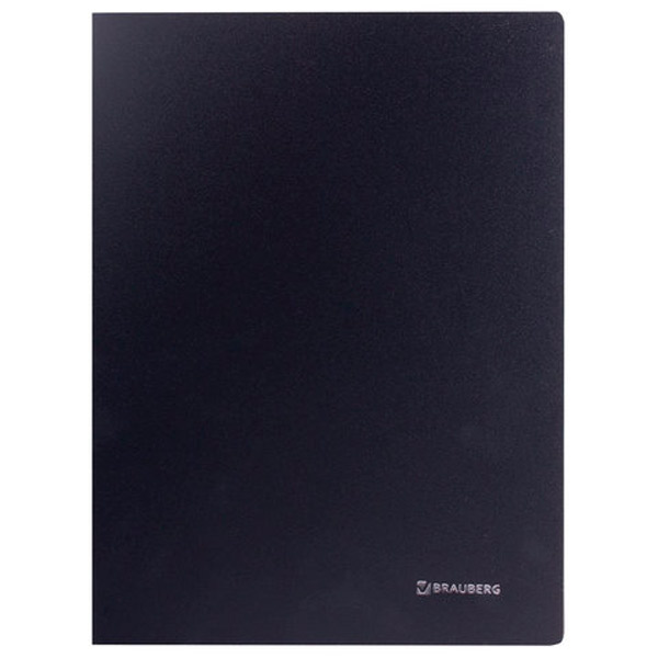 Папка с металлическим скоросшивателем, плотность 600 мкм, BRAUBERG, цвет черный, Россия