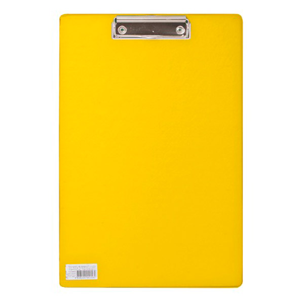 Планшет (клипборд) A4, цвет желтый, BRAUBERG, "Comfort", картон/ПВХ, Россия