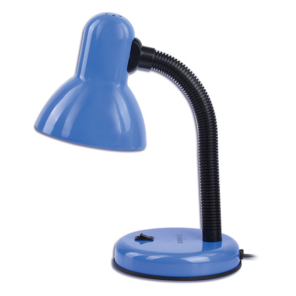 Светильник настольный SONNEN, OU-203, цоколь E27, 40 Вт, для ламп накаливания / КЛЛ / LED, цвет синий, Китай