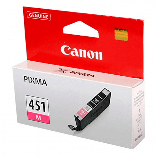 Картридж струйный Canon, CLI-451M, оригинальный, цвет пурпурный, Япония, 6525В001