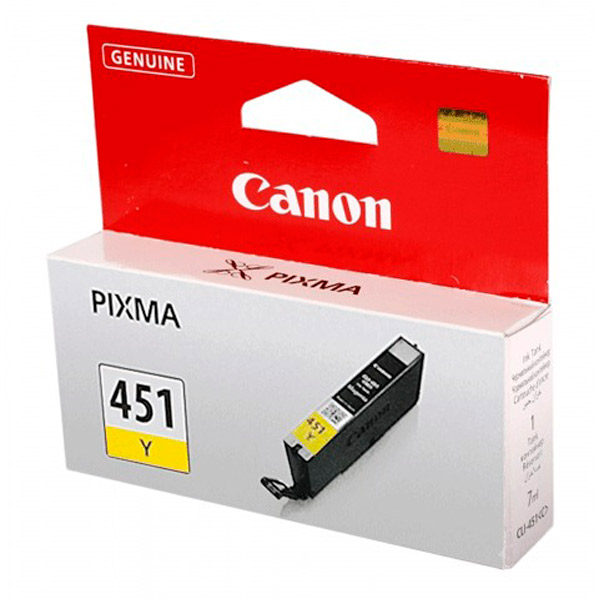 Картридж струйный Canon, CLI-451Y, оригинальный, цвет желтый, Япония, 6526В001