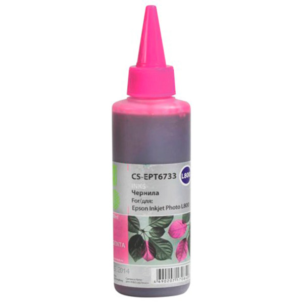 Чернила Cactus, CS-EPT6733, для L800/810/850/1800, цвет пурпурный, совместимый, Китай