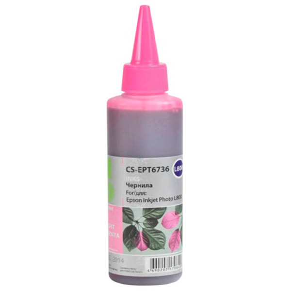 Чернила Cactus, CS-EPT6736, для L800/810/850/1800, цвет светло-пурпурный, совместимый, Китай