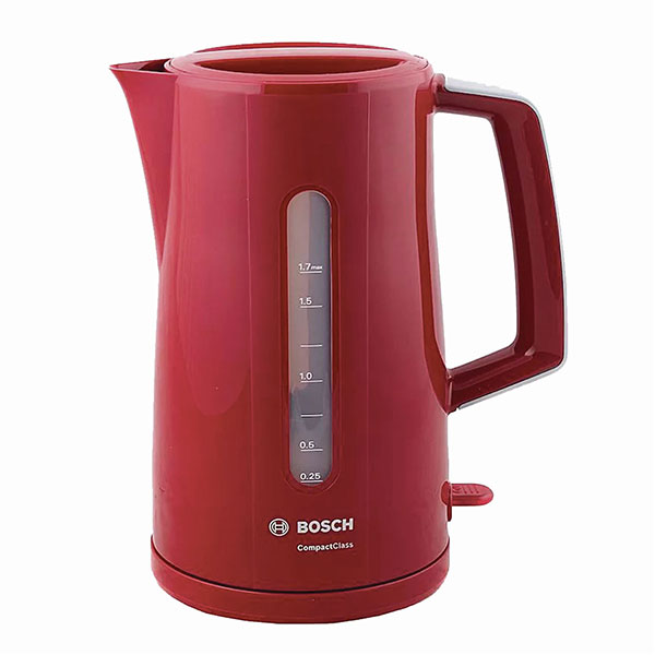 Чайник электрический Bosch, TWK3A014, 1,7 л, 2400 Вт, корпус пластик, красный, Китай