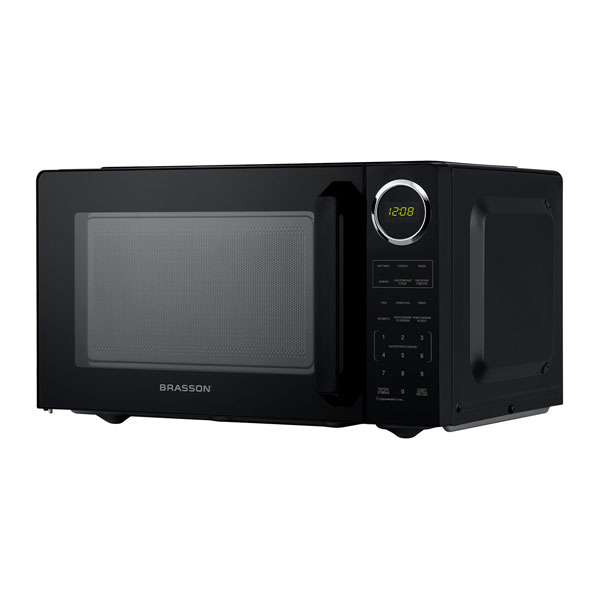 Микроволновая печь BRASSON MW2390D-6BL, 23 л., 900 Вт, сенсорное управление, дисплей, таймер, 6 АВТО ПРОГРАММ, черная, 454980