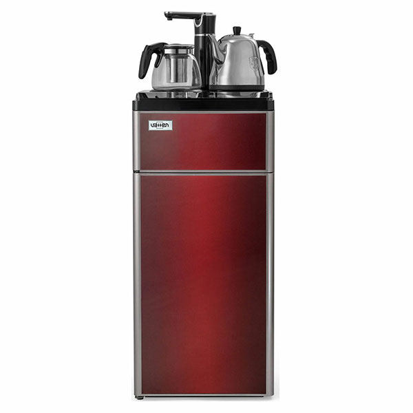 Кулер для воды -водонагреватель с 2 чайниками, напольный, VATTEN, L50RFAT Tea Bar, 5729, нагрев/без охлаждения, цвет красный/черный/серебристый, Китай