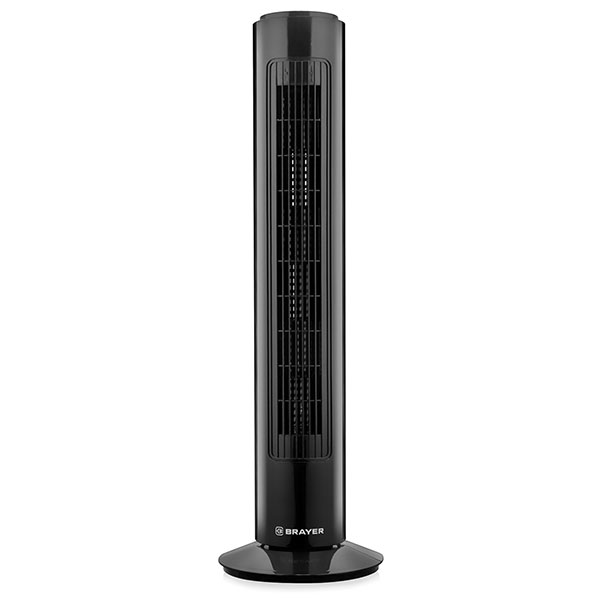 Вентилятор напольный колонный, Brayer, 50 Вт, 3 скоростных режима, цвет черный, BR4952BK, Китай