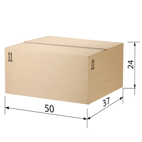 Короб картонный 500*370*240 мм, гофрокартон, Т-22, 3 слоя, профиль B, цвет бурый, Россия