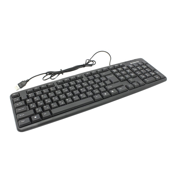 Клавиатура проводная, Defender, Element HB-520, usb, 107 клавиш, черный, Китай, 45522