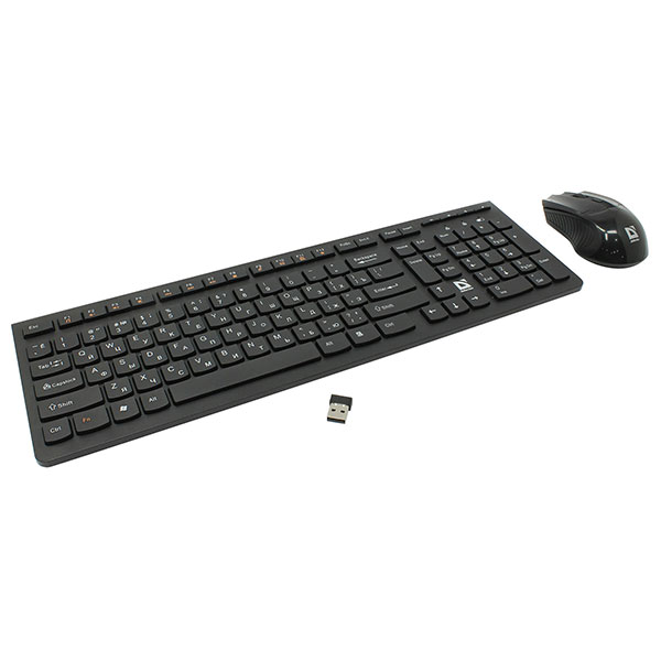 Набор (клавиатура и мышь) беспроводной, Defender, Columbia C-775RU, мышь 2 кнопки + 1 колесо-кнопка, цвет черный, 45775, Китай
