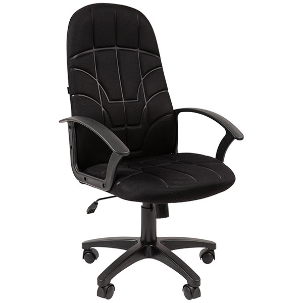 Кресло для руководителя BRABIX, "Stampo EX-292", 7127245, цвет черный, ткань TW-11, Россия