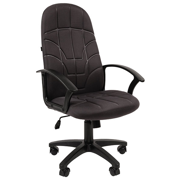 Кресло для оператора BRABIX, "Stampo EX-292", цвет серый, с подлокотниками, Россия