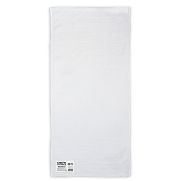 Полотенце вафельное, отбеленное, 40*80 см, 160 г/кв.м, цвет белый, LAIMA, Россия