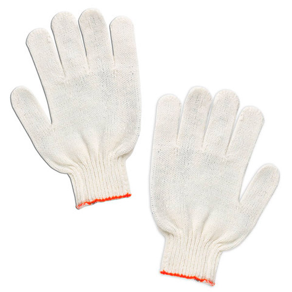 Перчатки трикотажные ЛАЙМА, "Стандарт", комплект 5 пар, р-р универсальный, без покрытия, Россия