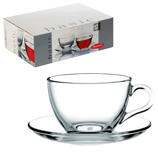 Набор набор чайный, на 6 персон, Pasabahce, "Basic", цвет прозрачный, 215 мл, Россия