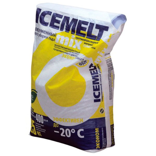Противогололедный реагент ICEMELT, "Mix", 25 кг, гранулы, Россия