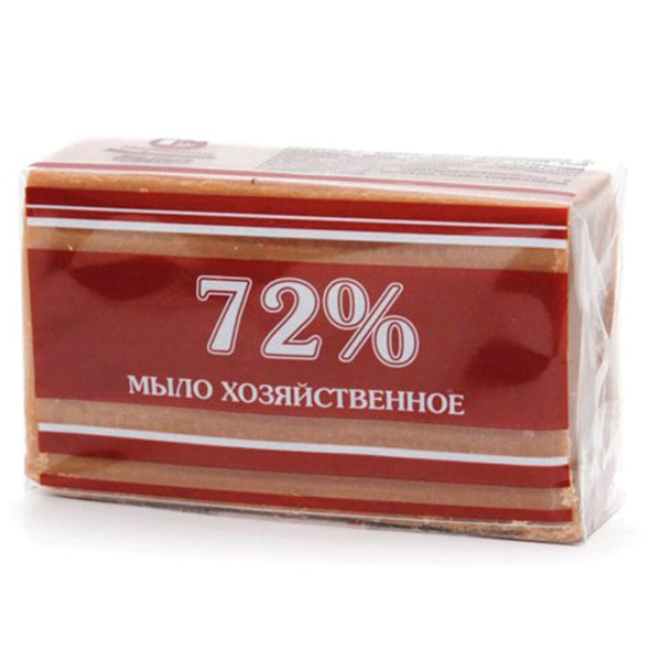 Мыло хозяйственное 200 г, 72%, в упаковке 1 шт., МЕРИДИАН, Россия