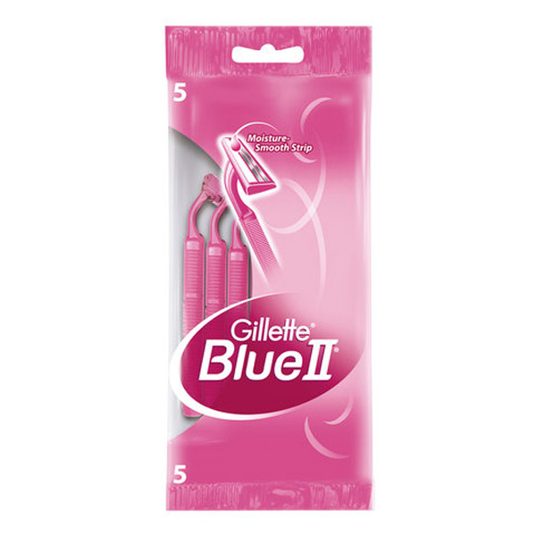 Бритва одноразовая GILLETTE, "Blue 2", в упаковке 5 шт., для женщин, Россия